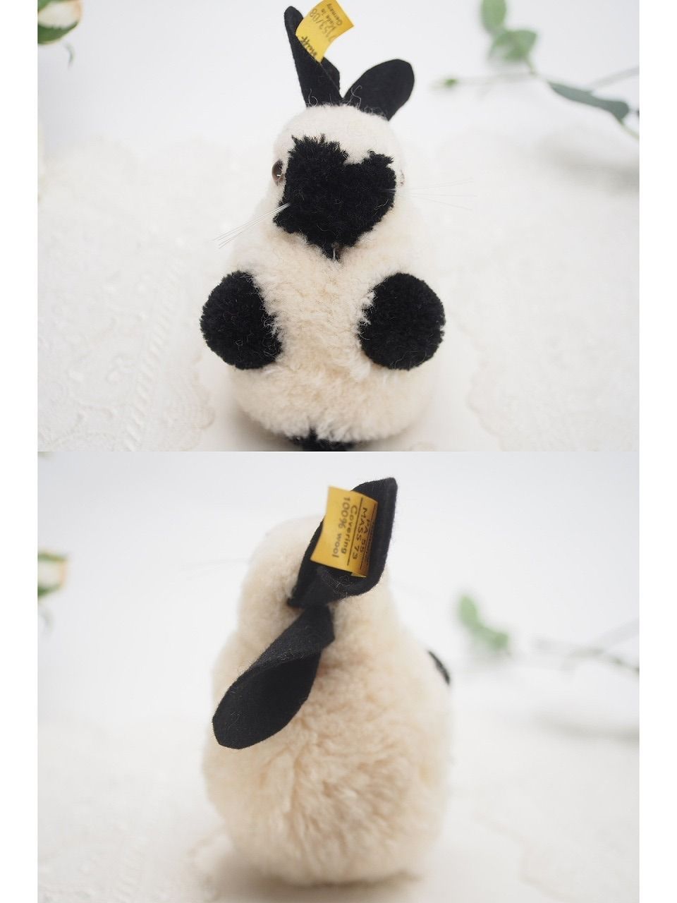 Steiff - シュタイフ★Woolen Rabbit 8cm★ぽんぽんラビット/ウサギ/兎 Steiff - シュタイフ☆Woolen Rabbit 8cm☆ぽんぽんラビット
