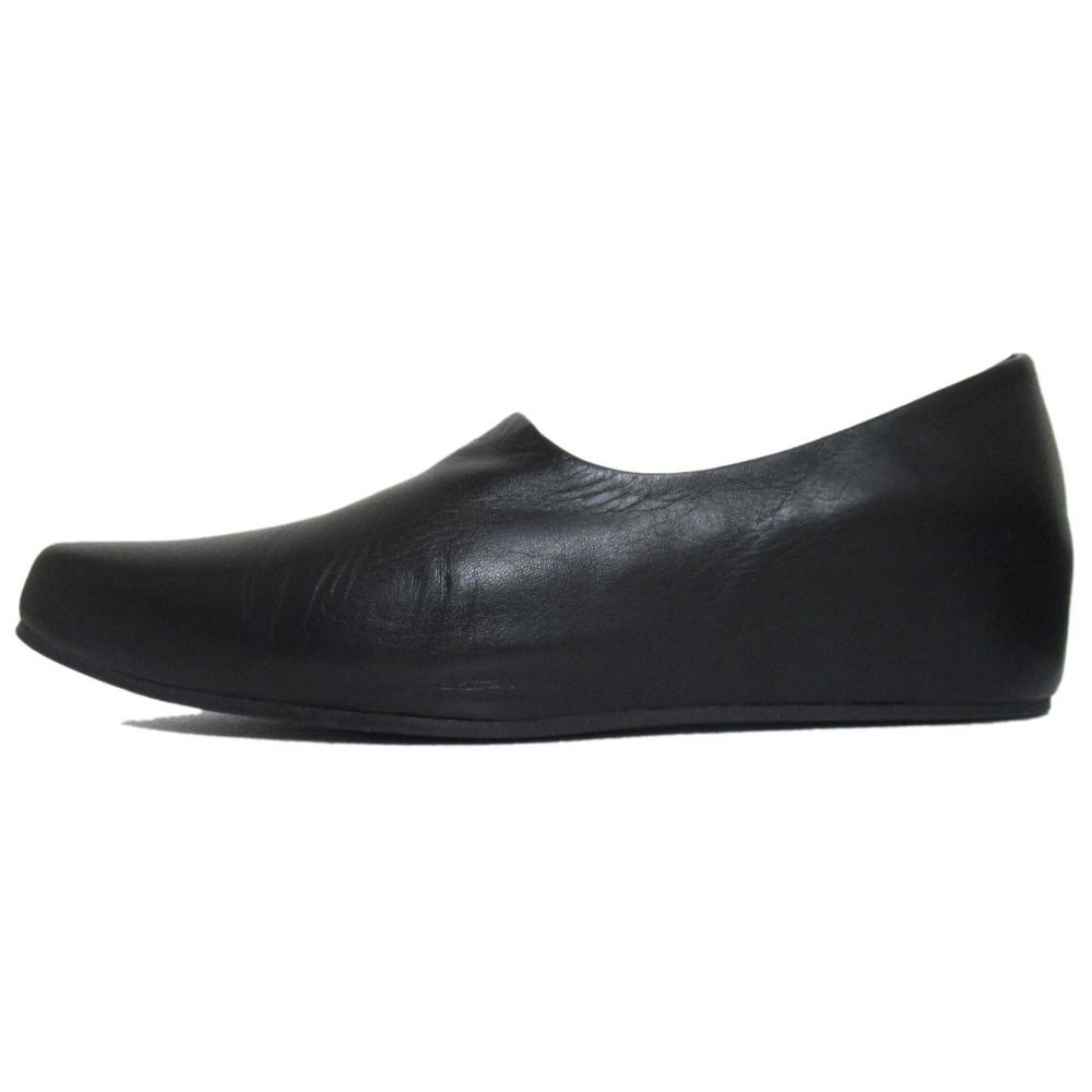 Y s Yohji Yamamoto ワイズ ヨウジヤマモト インヒール スリッポン レザーシューズ サイズ4 24cm ブラック レディース 古着