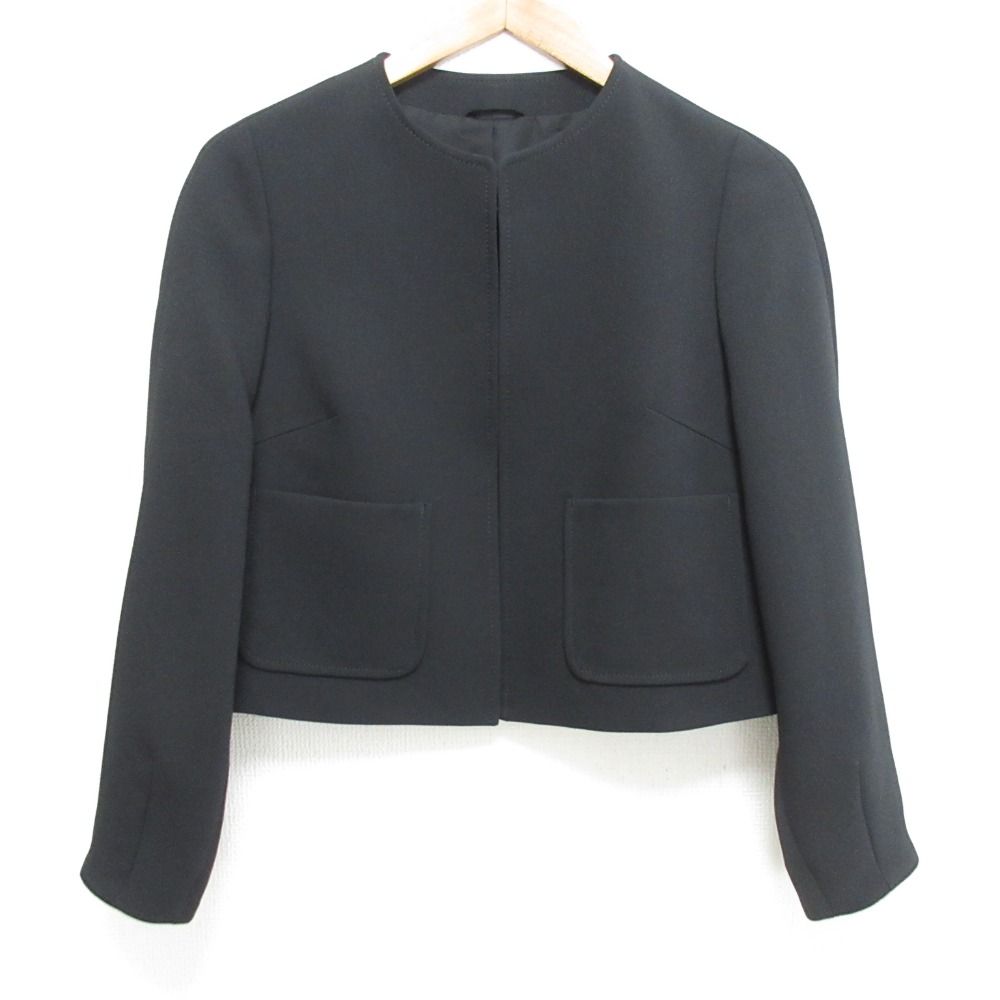 新品　アナイ　ANAYI ライトダブルクロス　ノーカラージャケット 美品 23AW ANAYI アナイ ライトダブルクロスノーカラー