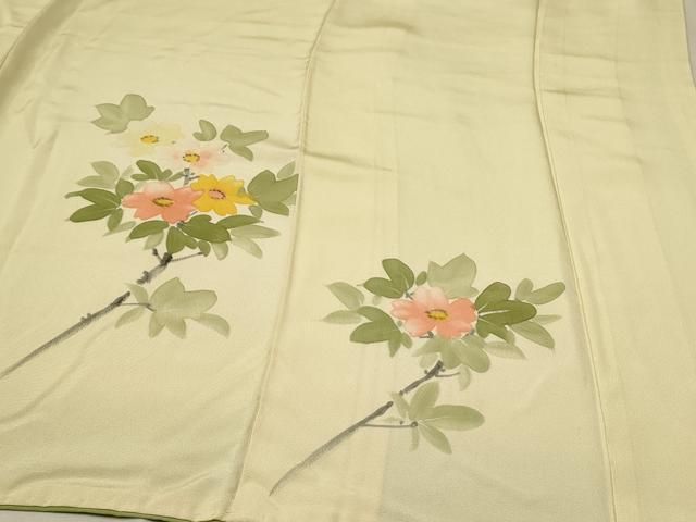 平和屋着物○訪問着 鷺草花文 暈し染め 金彩 正絹 逸品 CAAX4414ut