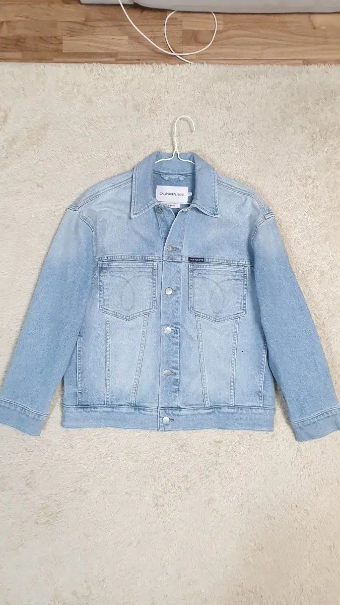 レディース 55 Calvin Klein カルバ ンクライン 色がかわいい デニムジャケット ほぼ