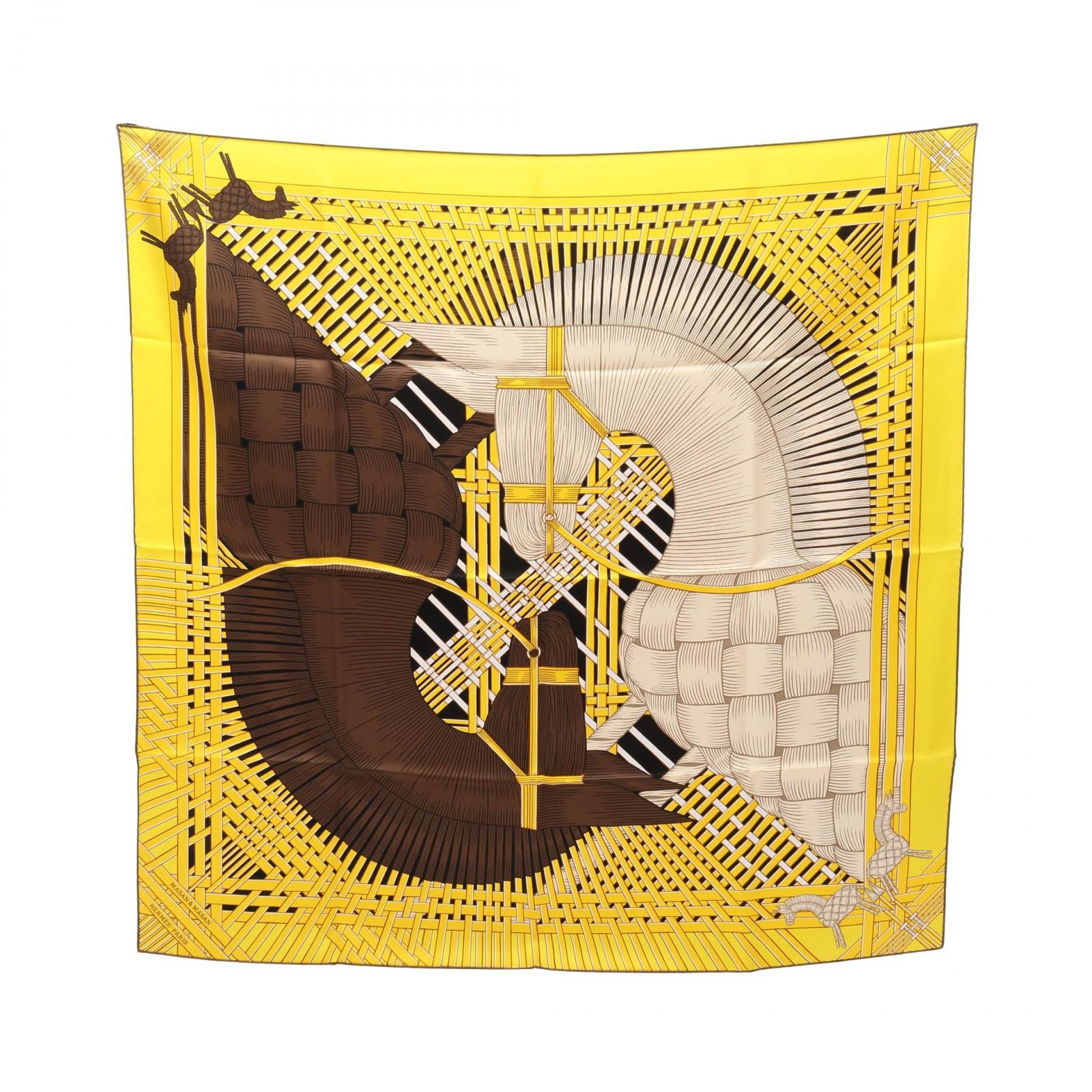 エルメス HERMES スカーフ カレ90 MASAN&MASAN シルク カレ