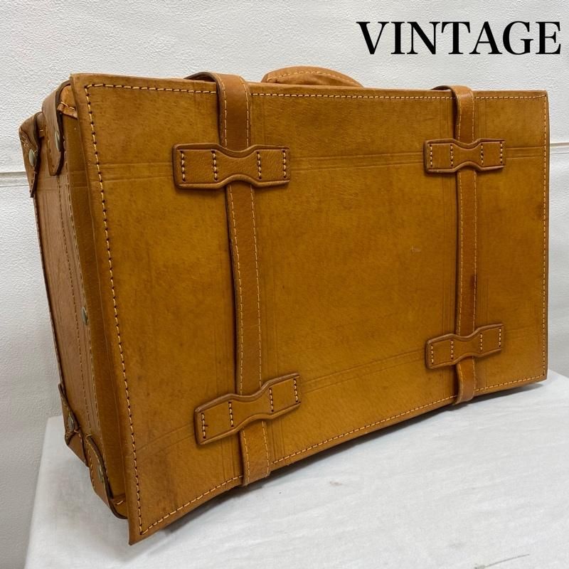 VINTAGE ヴィンテージ スーツケース、トランク オールレザー トランクケース ダイアルロック アンティーク