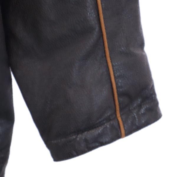 1円/秋冬/PAGELO/Lサイズ/訳 フェイクレザー 上下 セットアップ トラックジャケット イージーパンツ パジェロ 新品/茶/ブラウン/a488C/ パジェロ 中綿 フェイク レザージャケット L 茶系 PAGELO メンズ