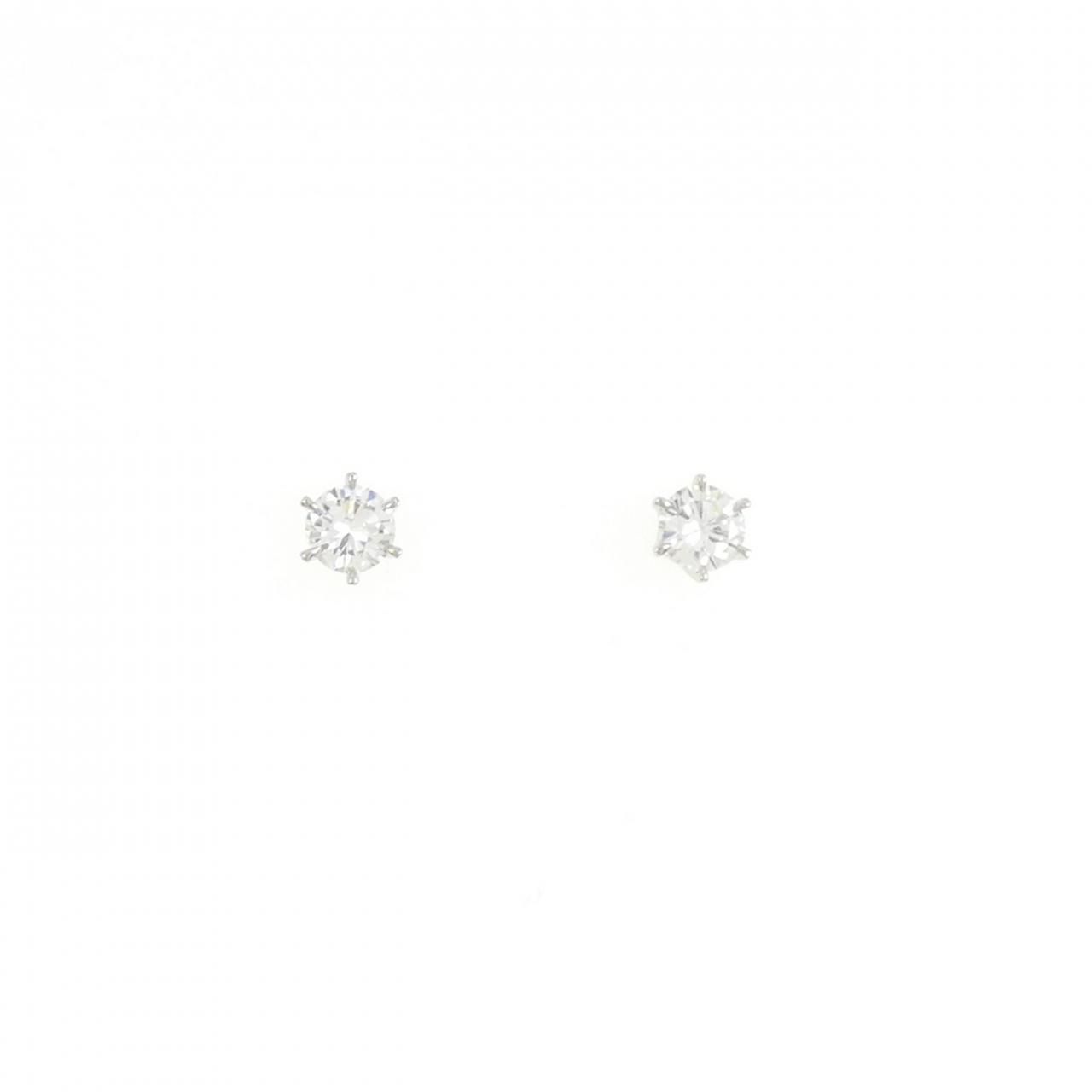 PT900 ダイヤモンド ピアス 0.209CT 0.208CT D SI1 Good
