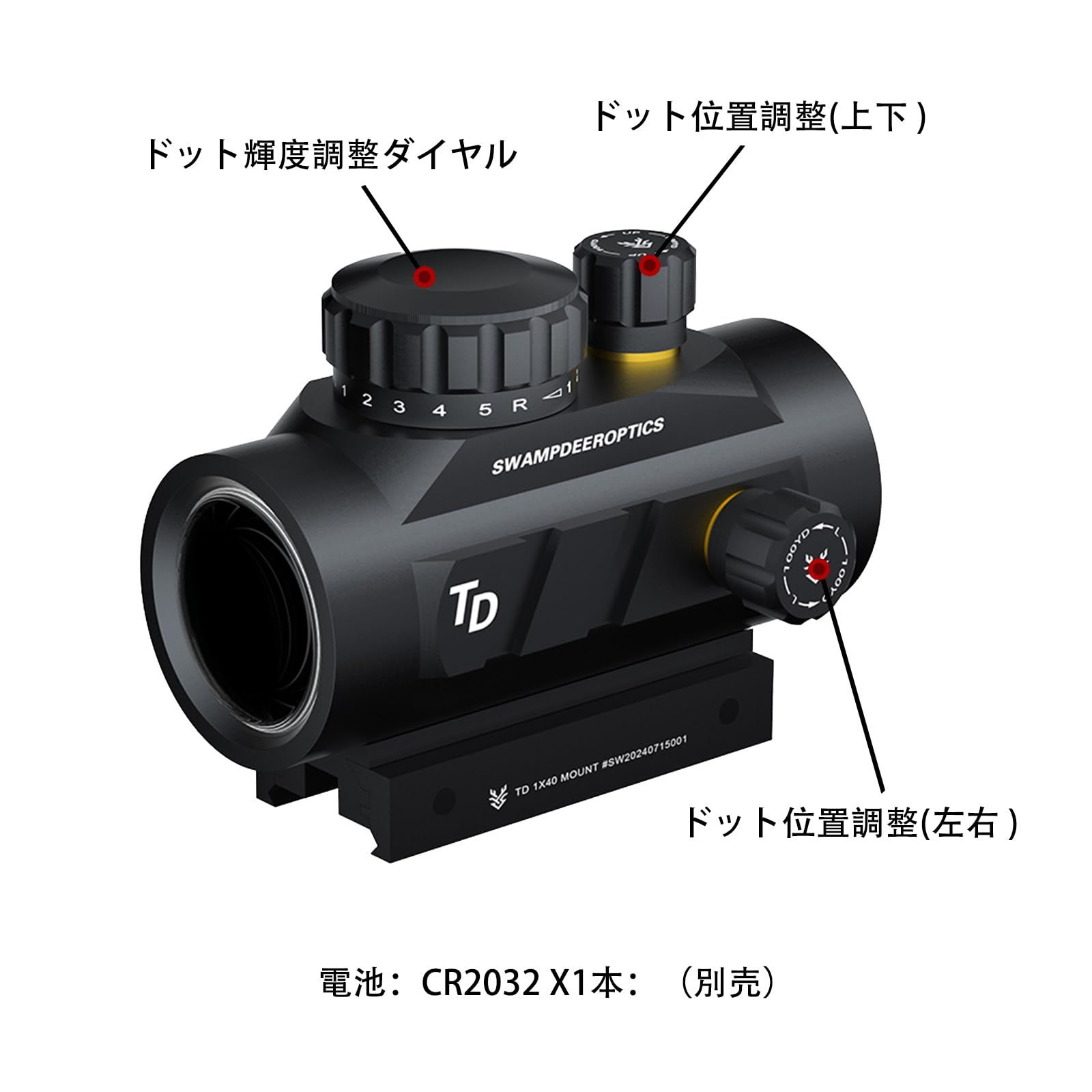 G&P製 30mm ドットサイト レッド/グリーン切り替え式 ローマウント付き Amazon.co.jp: FOCUHUNTER 1x30mm ドットサイト タクティカル