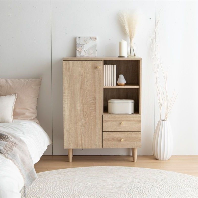 おしゃれ キャビネット 幅65cm リビング収納 チェスト 収納家具 かわいい 姫系 木製