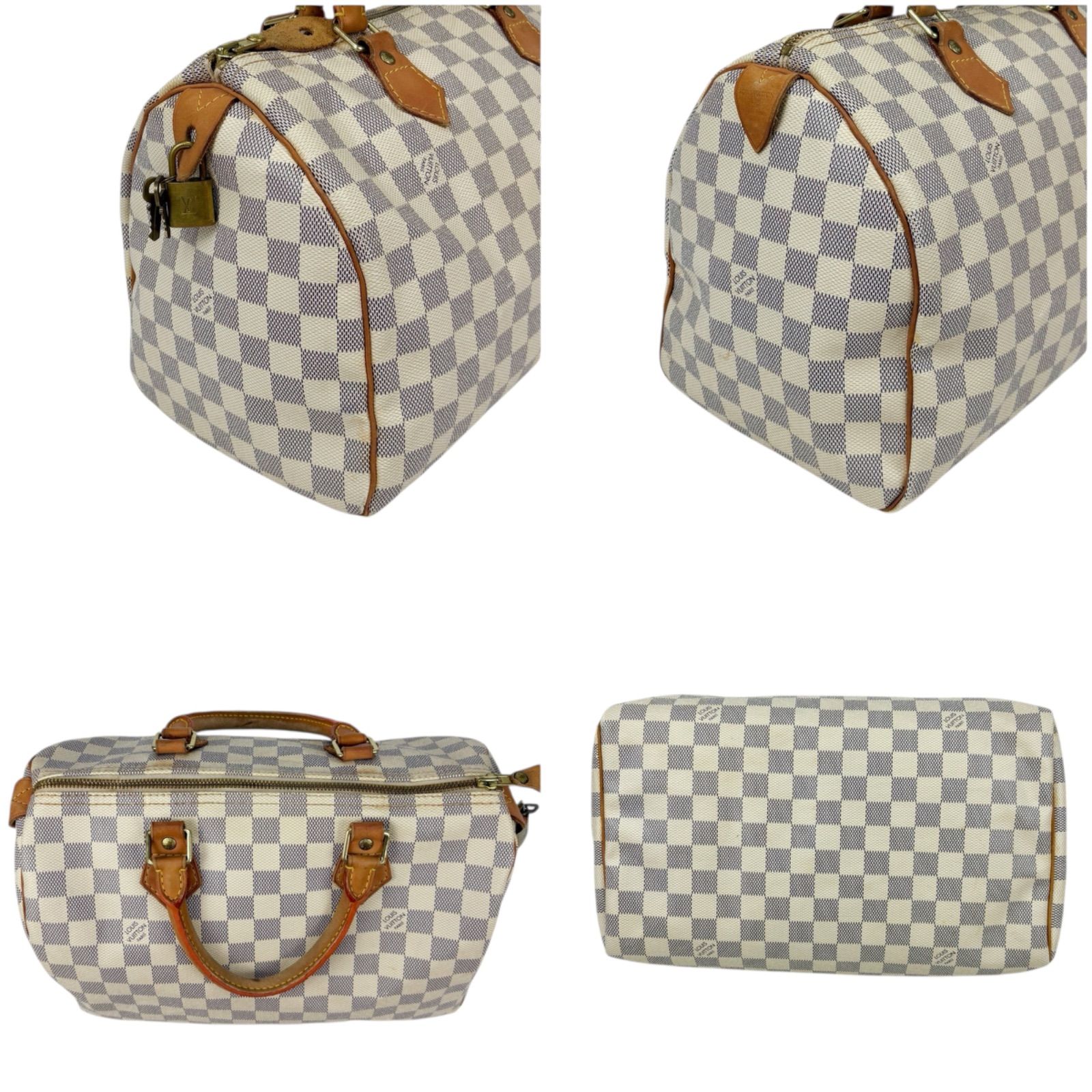 【美品】ルイヴィトン ダミエ スピーディ30 ミニボストンバッグ ショルダー LOUIS VUITTON ルイヴィトン ダミエ アズール スピーディ30
