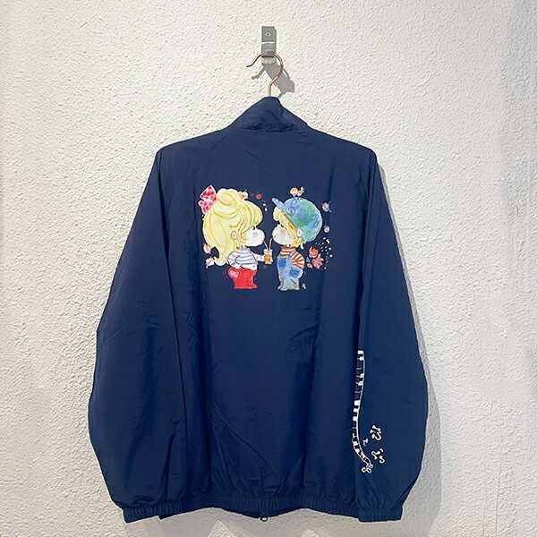 水森亜土 ナイロンジャケット (M) ネイビー カップルアウター アパレル
