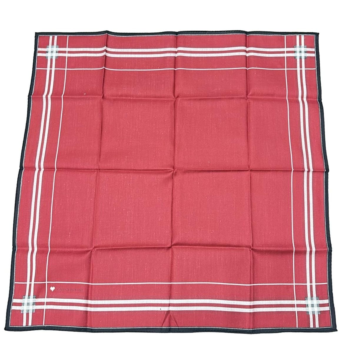 BURBERRY/Burberry(バーバリー) ハンカチ美品 - レッド×黒