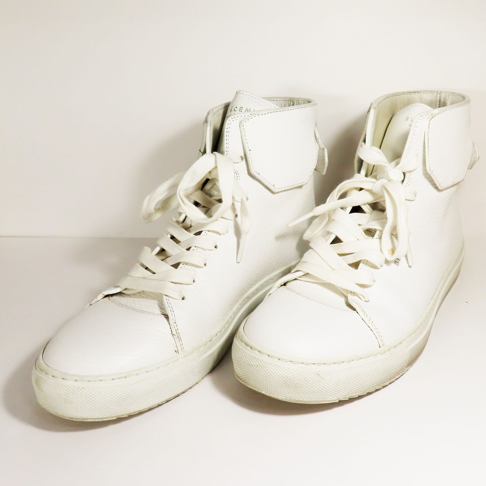 BUSCEMI ブシェミ メンズ レザー スニーカー シューズ ホワイト 白 41 