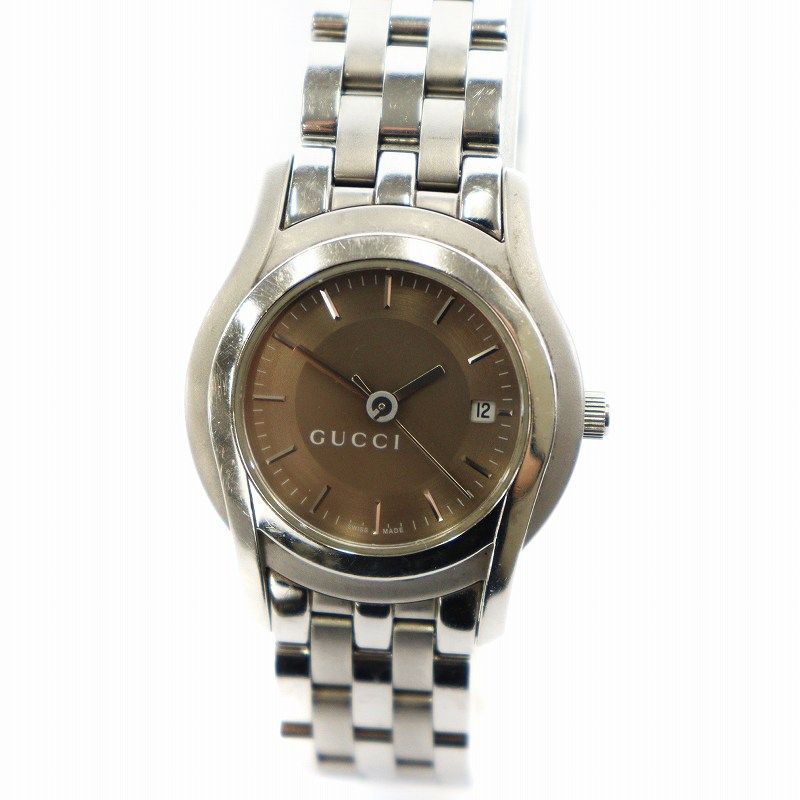 グッチ GUCCI 5500L 腕時計 ウォッチ デイト カレンダー付き クォーツ
