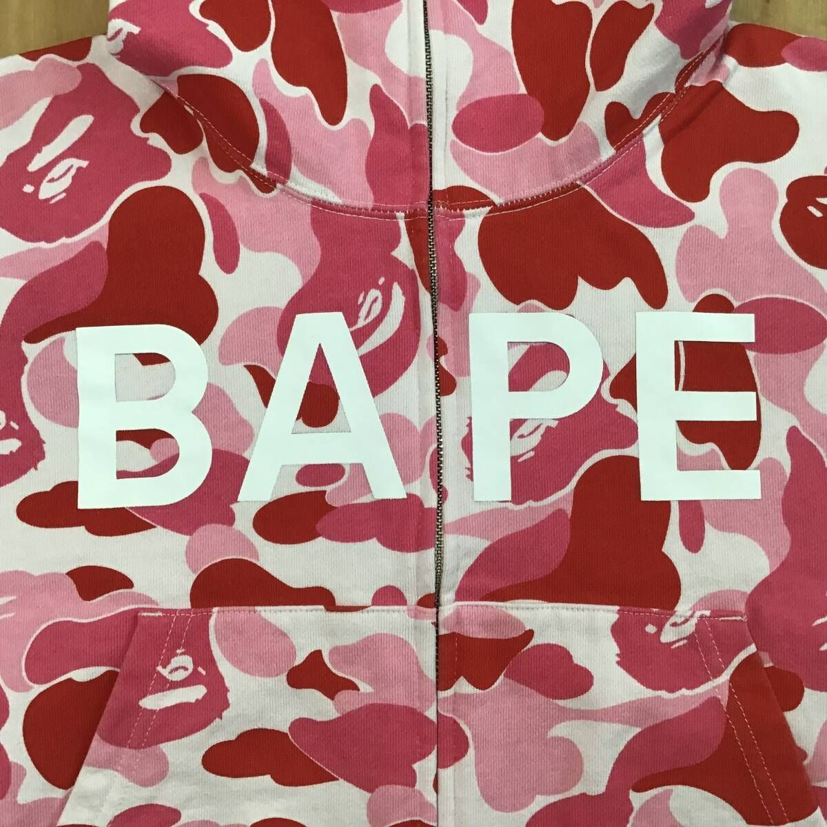 ABC camo Pink パーカー レディース Mサイズ a bathing ape BAPE