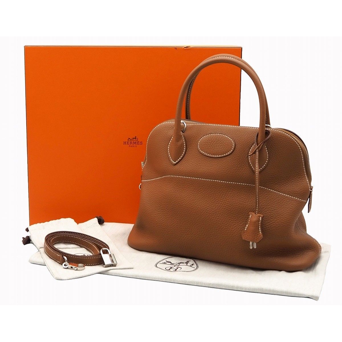 中古】HERMES エルメス ボリード31 トリヨンクレマンス ゴールド 