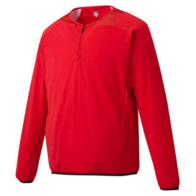 DESCENTE デサント 長袖ハイブリッドジャケット レッド XAサイズ DBX-3606LC RED | スポーツ スポーツ用品 野球 ベースボール ベースボールウェア トレーニングウェア メンズ 長袖 アウター ジャケ