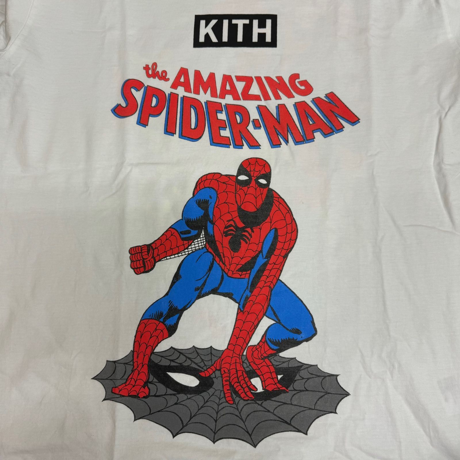 KITH × MARVEL SPIDER-MAN 60TH ANNIVERSARY Tシャツ スパイダーマン60周年記念Tシャツ キス マーベル コラボ  ホワイト XL76518A5 - メルカリ