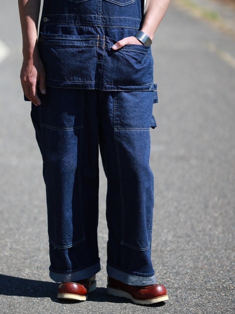 TCBジーンズ　ヒッコリーオーバーオール TCB jeans TCBジーンズ Handyman Pants ハンディマンパンツ デニム
