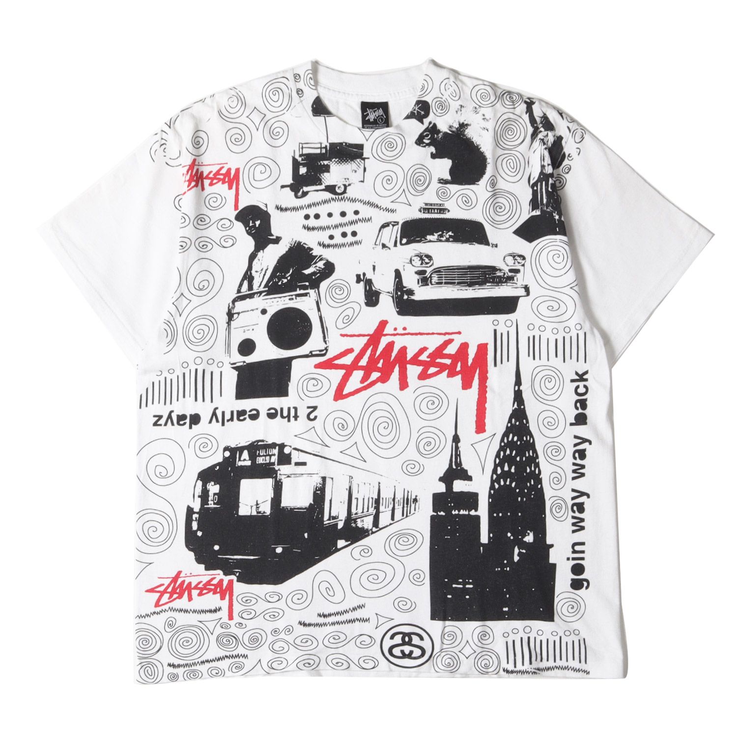 STUSSY ステューシー Tシャツ サイズ:L 00s マルチ グラフィック ...