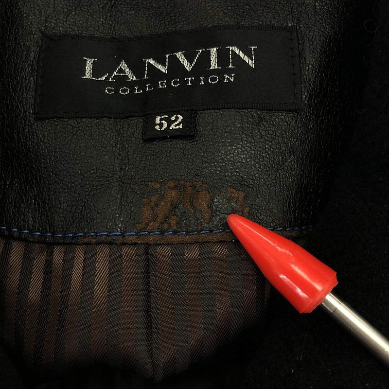 コスタ　ランバン /黒 /ステンカラーコート /46size /アンゴラ混 LANVIN / ランバン | アンゴラ混 ウール ステンカラーコート