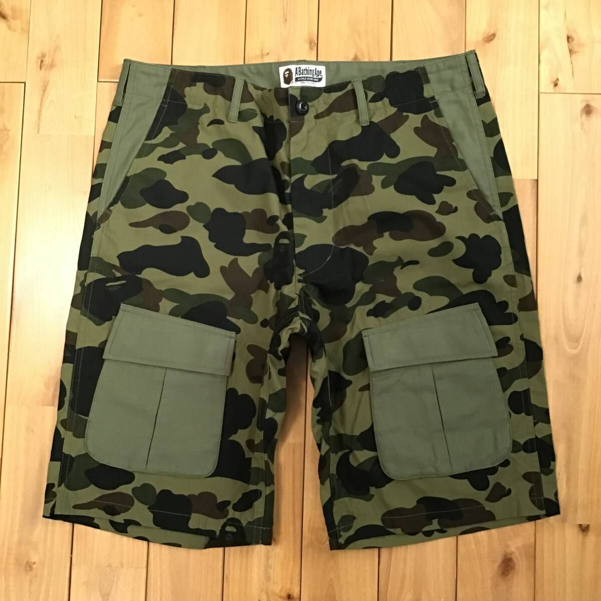 BAPE 1st camo green カーゴ ハーフパンツ Lサイズ a bathing BAPE 1st camo green カーゴ ハーフパンツ Lサイズ a bathing