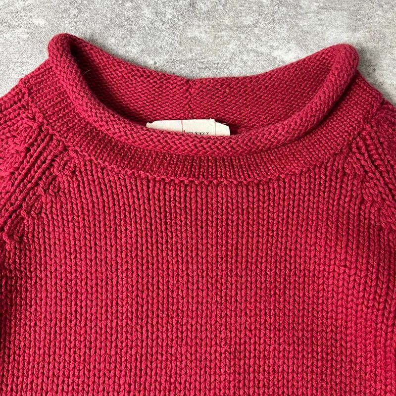 90s 巨人タグ J.CREW ロールネック コットン ニット セーター L / J 