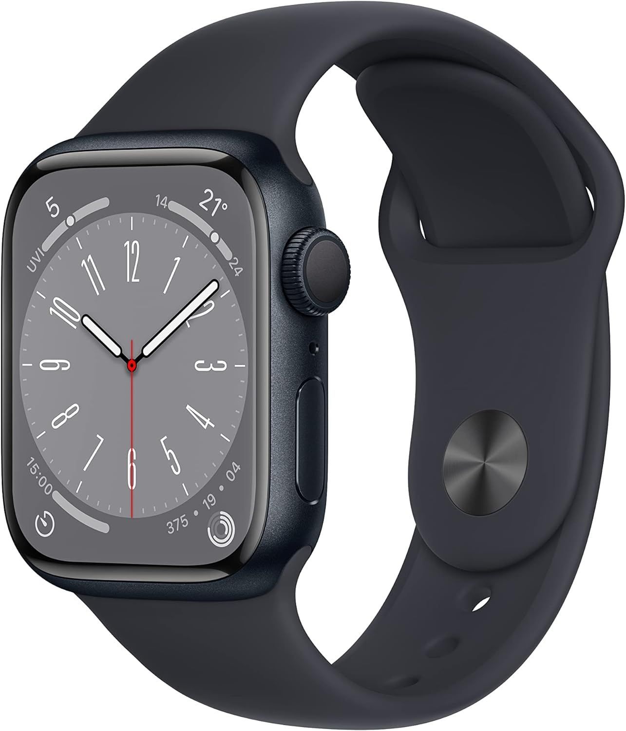 Apple Watch Series 8 (GPSモデル) - 41mm ミッドナイトアルミニウムケースとミッドナイトスポーツバンド