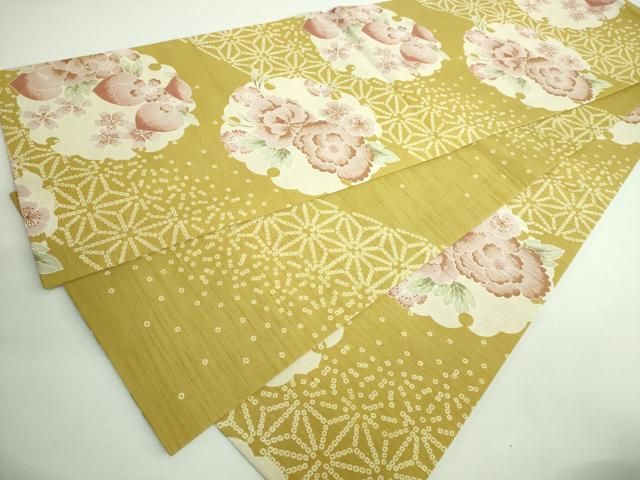 平和屋着物□極上 両面 全通柄 京袋帯 撫松庵 雪輪花文 DZAA9709kh5