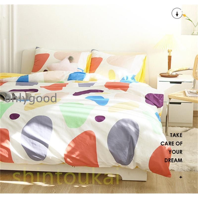 北欧風 布団カバー3点セット シングル セミダブル 綿素材 掛け布団カバー 寝具 ベッドカバー フラットシーツ シーツカバー 防菌 防ダニ 洗える