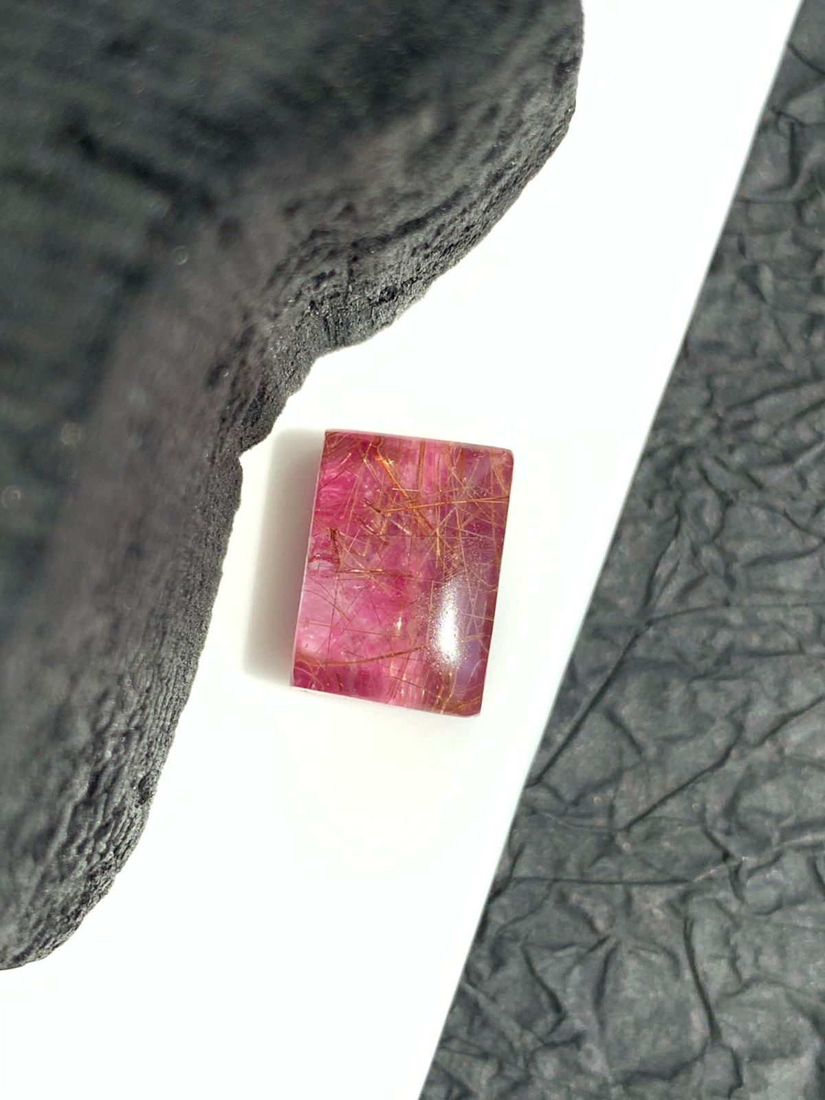 ルビー×ルチルクォーツ　ダブレットストーンリング SV925シルバー 26 ルビー×ルチルクォーツ ダブレットストーンリング SV925シルバー 26