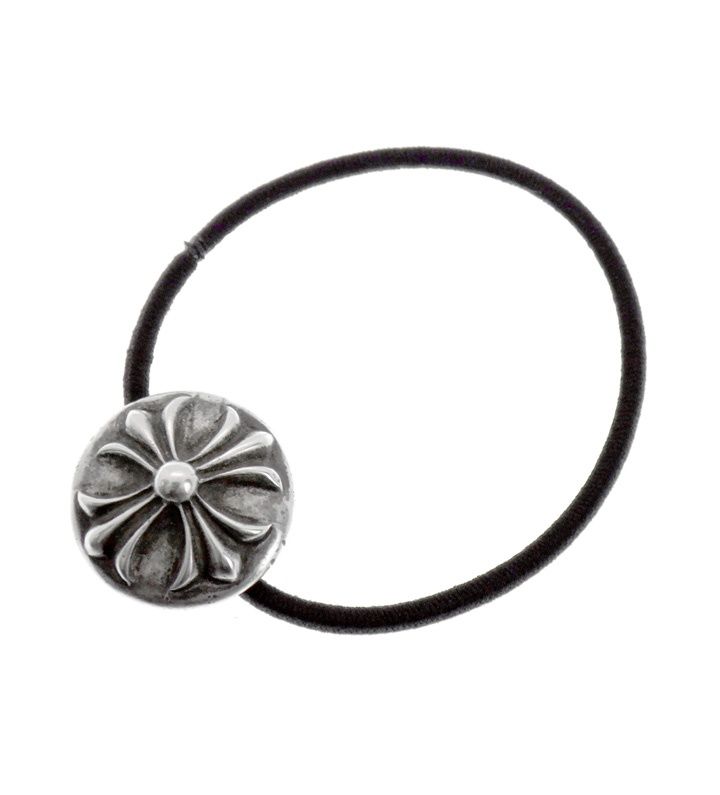 クロムハーツ CHROME HEARTS 【 HAIRBAND CRSSBLL 】 クロス ボール ヘアゴム コンチョ ブレスレット　39042