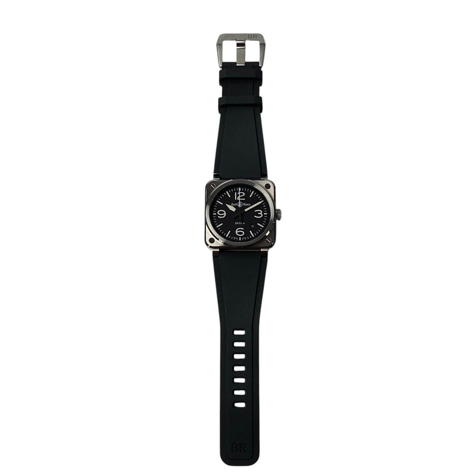 ベル&ロス Bell&Ross メンズ BR03-A ブラック スティール 黒文字盤 SS