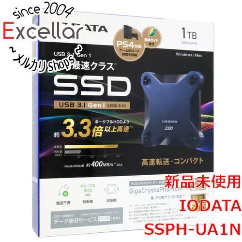 bn:16] I-O DATA ポータブルSSD 1TB SSPH-UA1N - 家電・PCパーツの