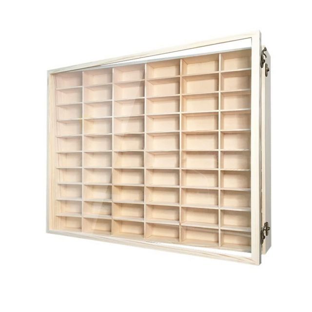 ショーケース】150×150×180 ※アクリル製ケース、無垢材土台 アクリル