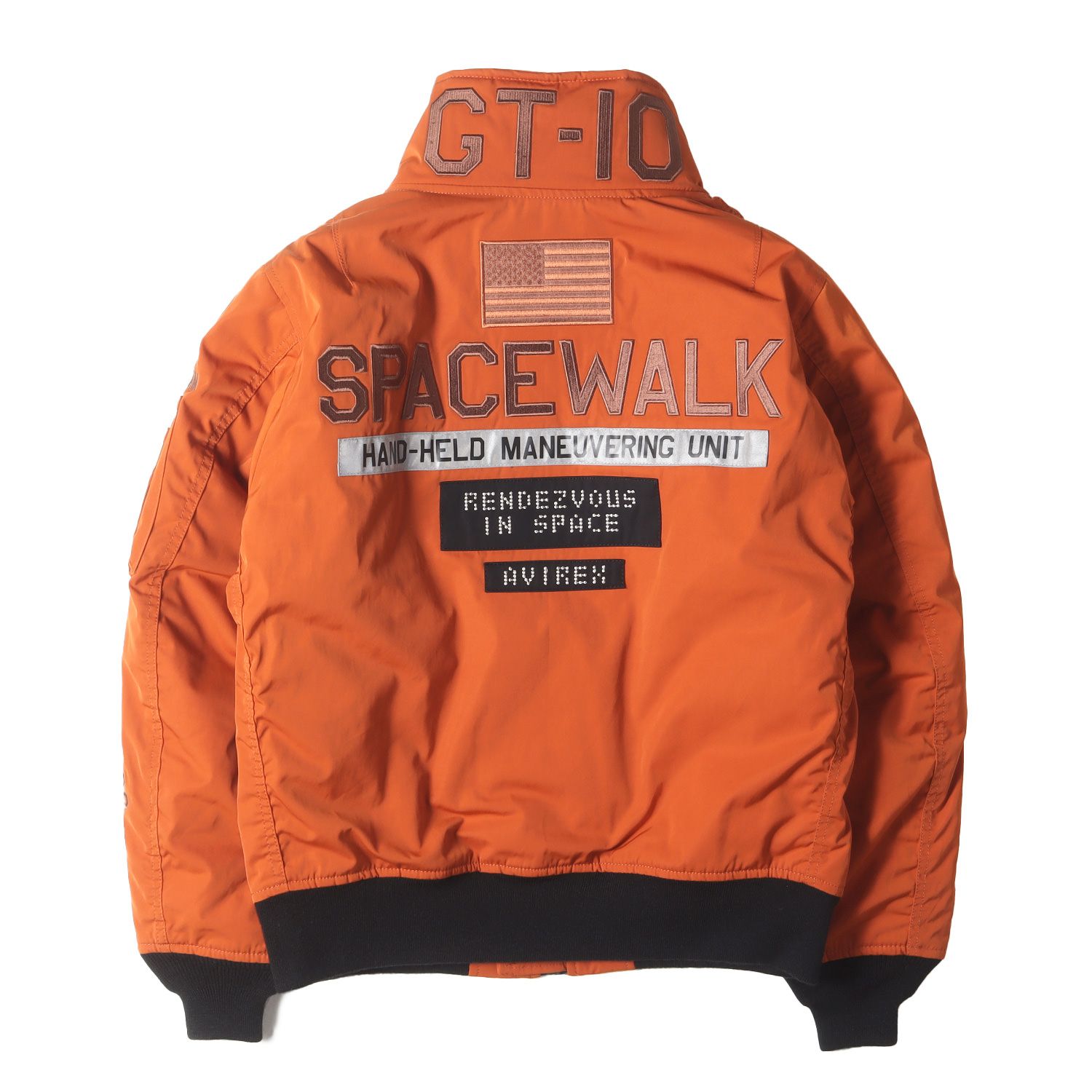 AVIREX アヴィレックス ジャケット オレンジ サイズ M ジェミニ計画 ミリタリー フライト ジャケット MA-1 GT-10 6182176 アウター ブルゾン 上着 ジャンパー メンズ