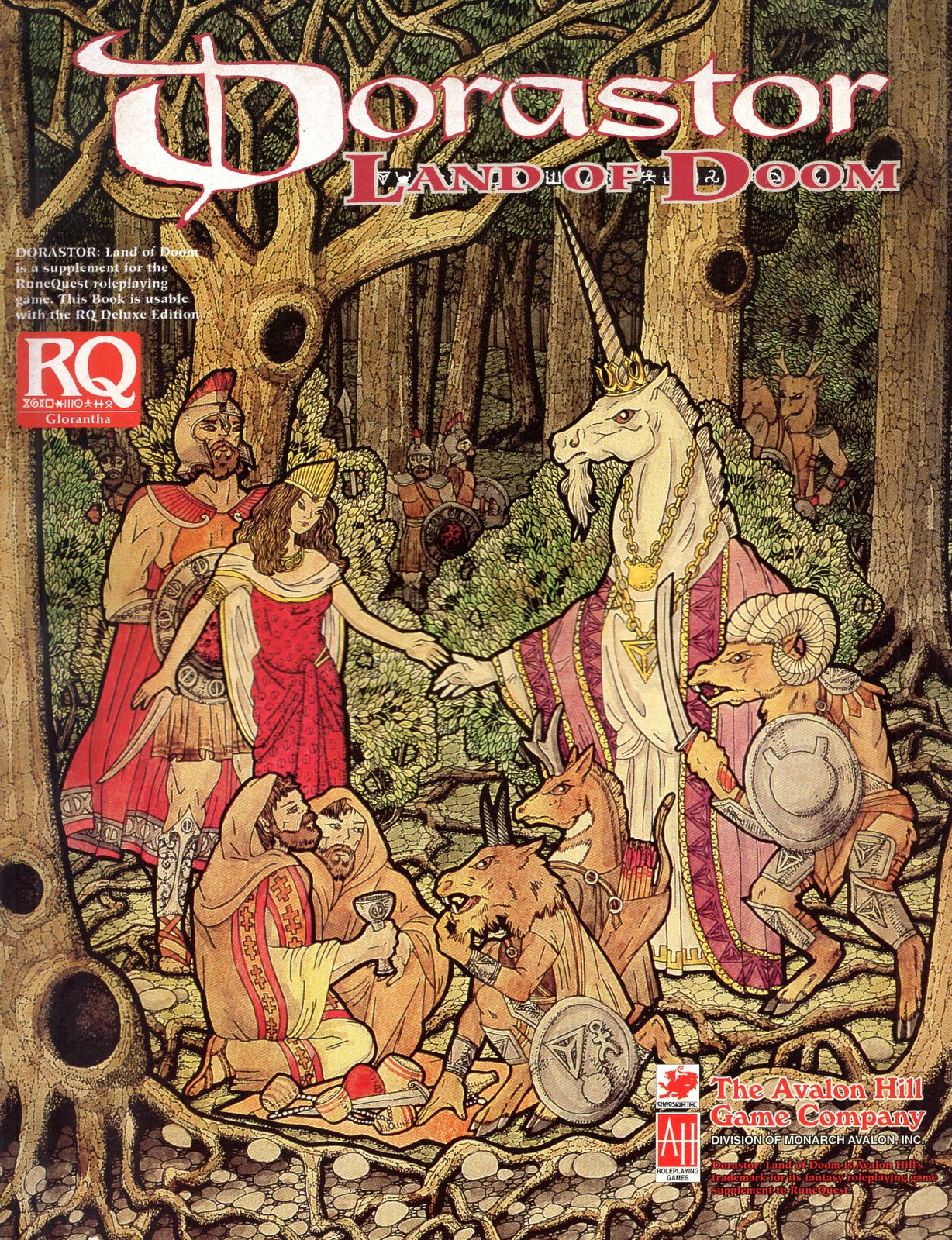Avalon Hill Game Company RuneQuest DORASTOR Lands of Doom (PB)