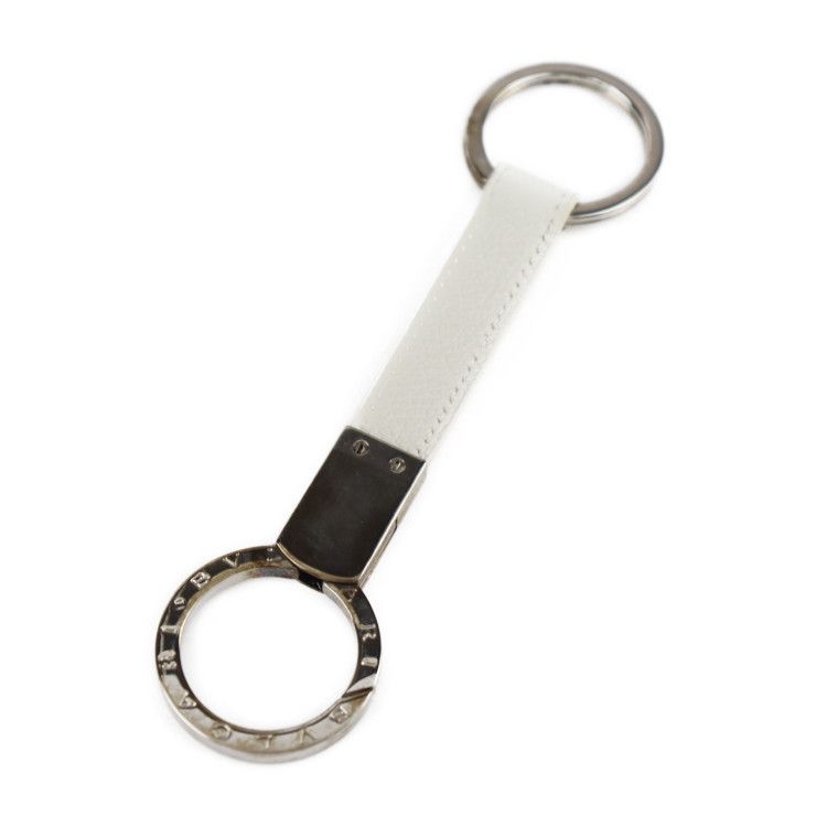 ブルガリ・ブルガリ キーリング BVLGARI ブルガリ キーホルダー 22234 メタル レザー シルバー