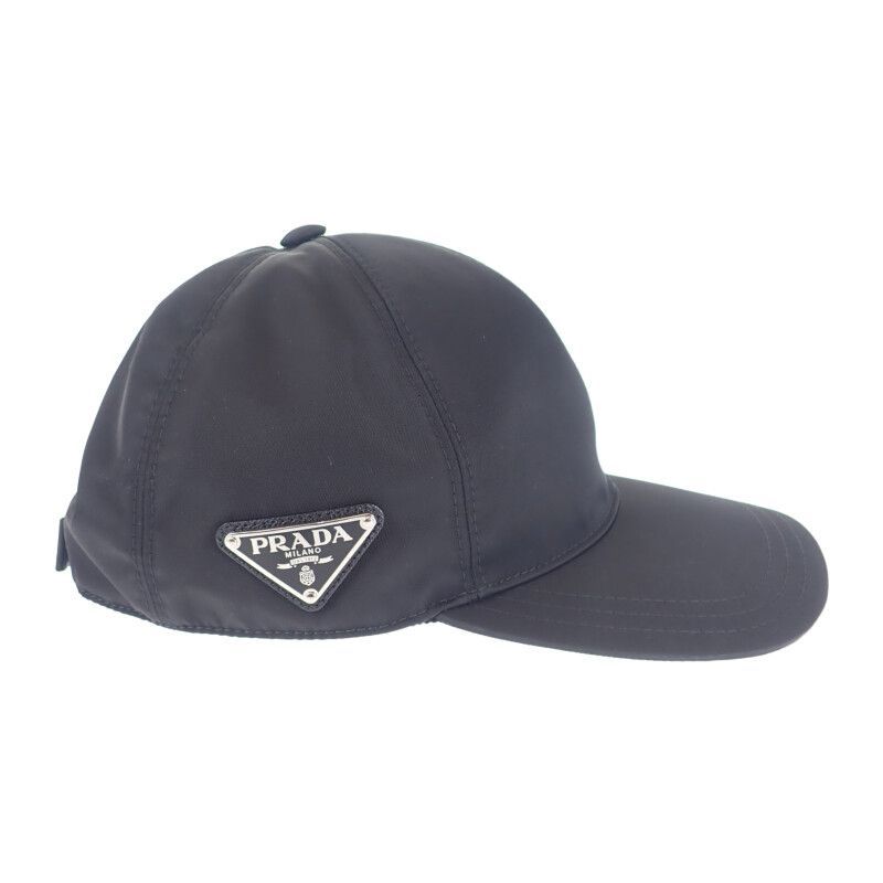 正規品 PRADA プラダ　Re-Nylon ベースボールキャップ　黒 ☆Prada プラダ☆Re-Nylon ベースボールキャップ ブラック