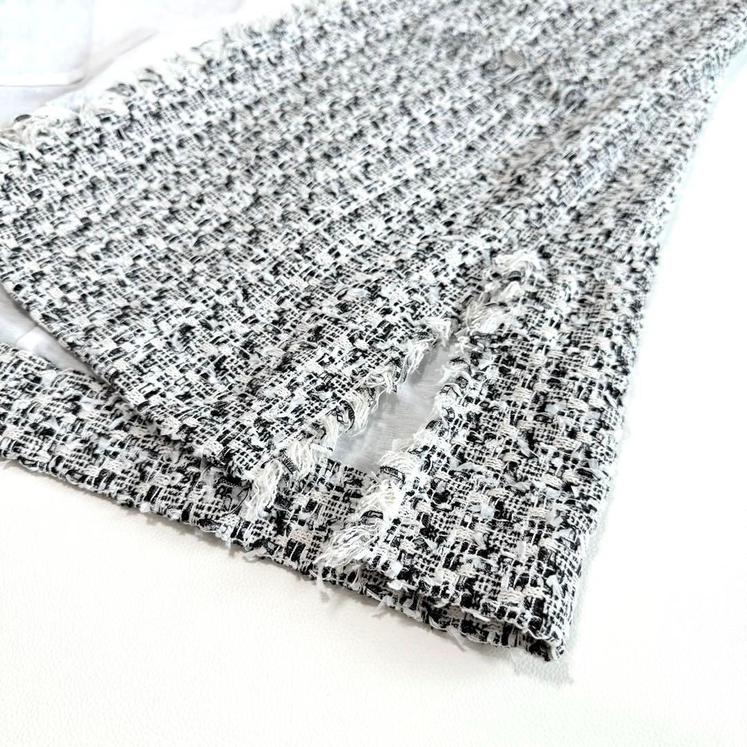 マルティニーク ツイード フリンジ ノーカラーコート ロング - メルカリ