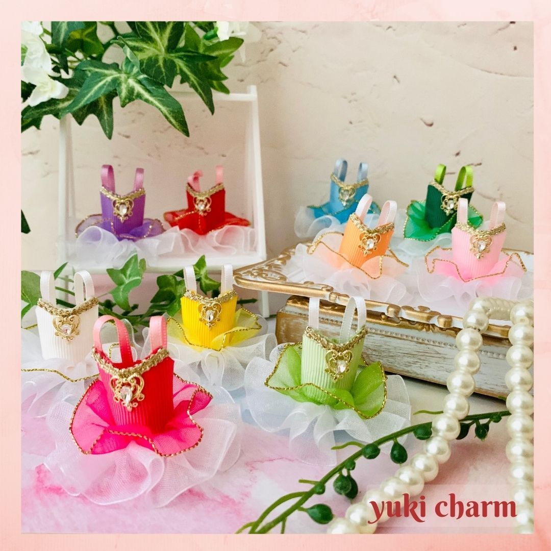 バレエミニチュチュチャーム10色 balletキーホルダー yuki-charm