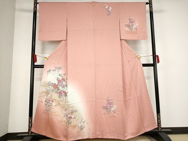 平和屋-こころ店□訪問着 孔雀花文 暈し染め 金彩 正絹 逸品 AAAJ8742Ata - メルカリ