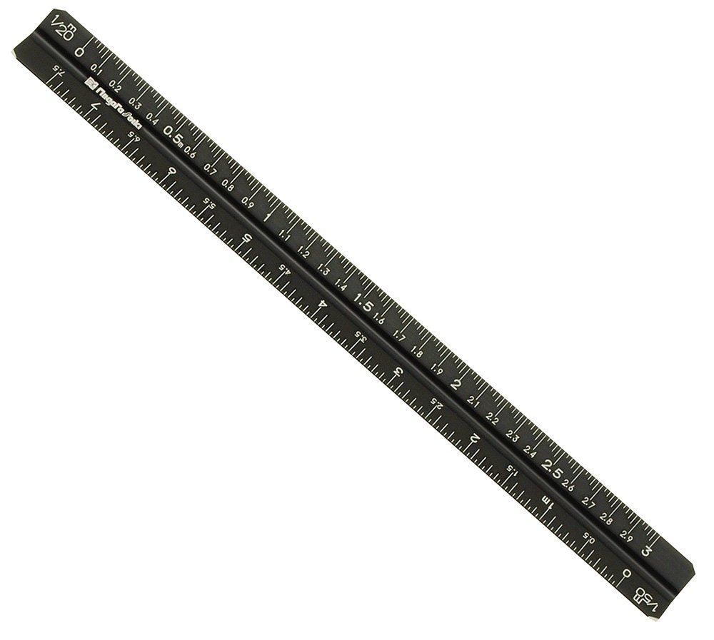 【特価商品】ブラック TSBA-15KD 15cm 建築士用 快段目盛 アルミ三角スケール 日本製 SK 新潟精機