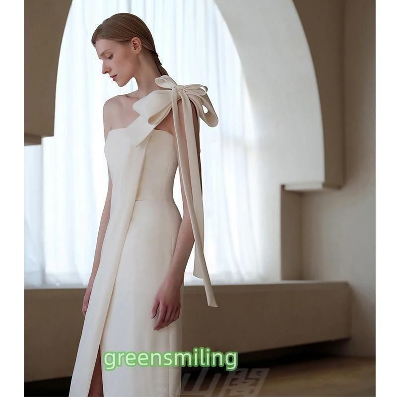 ウェディングドレス ウエディングドレス 二次会 結婚式 前撮り ブライダル ロングドレス 花嫁 スレンダードレス スレンダーライン 白 スリ