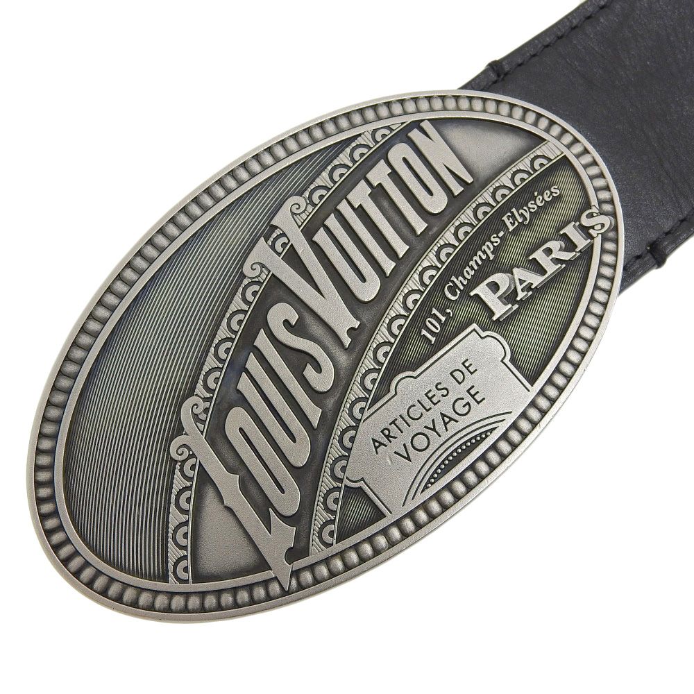 【本物保証】 希少 レア ルイヴィトン LOUIS VUITTON サンチュール エルドラド M9841 オーバルバックル 腰ベルト 40/100 レザー 黒 本物保証】 希少 レア ルイヴィトン LOUIS VUITTON サンチュール
