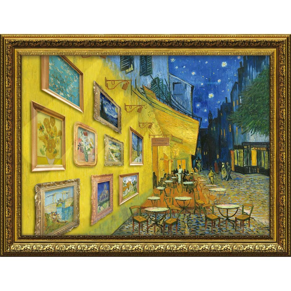 絵画 白石 創多 ゴッホの夜のカフェギャラリー