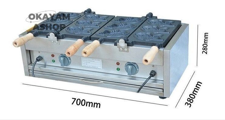 LPガス たい焼き器 6匹×2連 12匹焼ける！ 鯛焼き器/厨房機器/家用/飲食