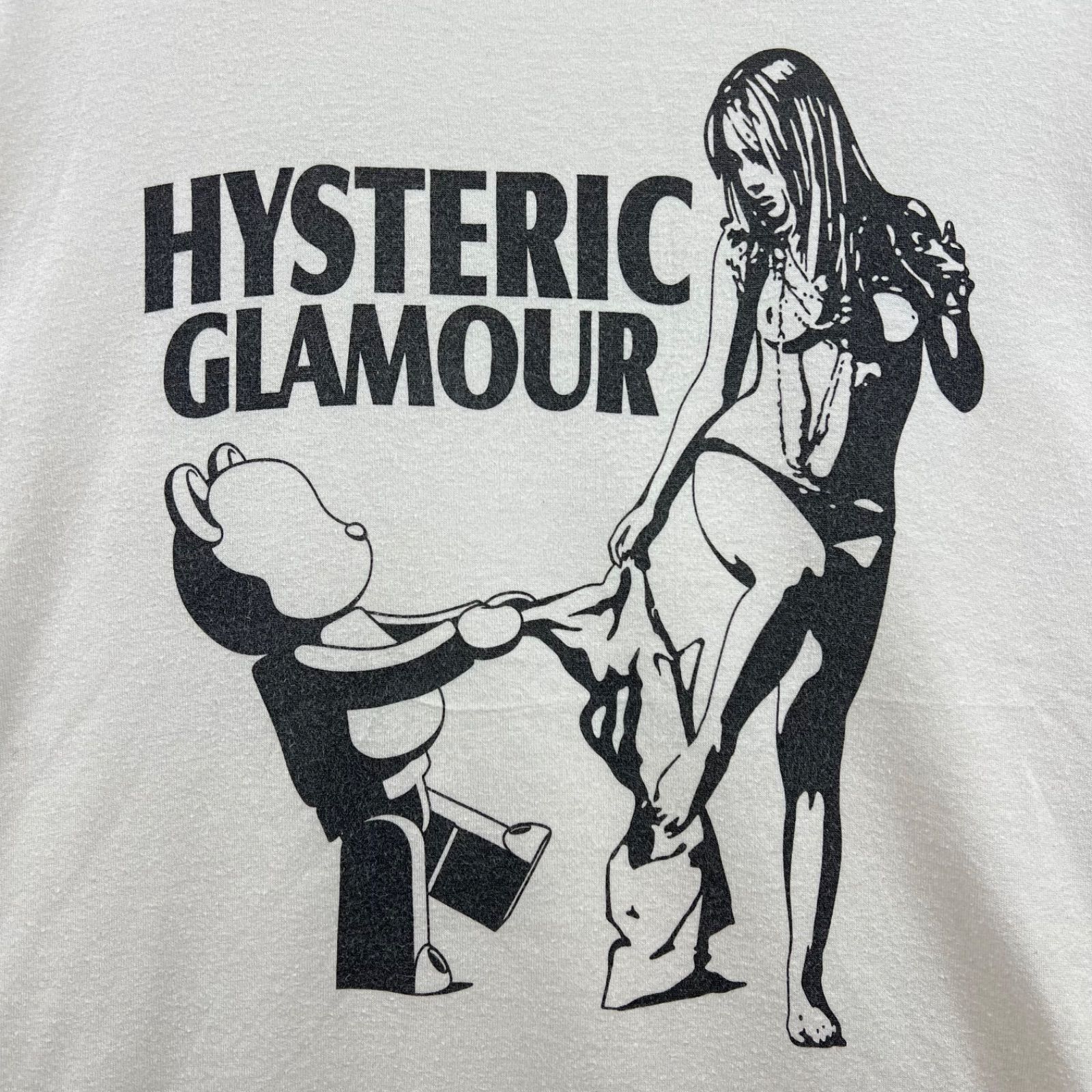 y2k　HYSTERIC GLAMOUR　ヒステリックベア　Tシャツ XS　白 HYSTERIC GLAMOUR BE@RBRICK girl ero Tee XS 02172CT36