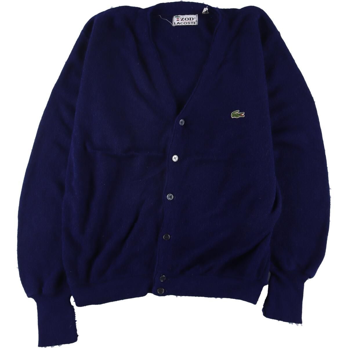 古着 70年代 ラコステ LACOSTE IZOD アクリルニットカーディガン USA製 メンズXL ヴィンテージ/eaa315365