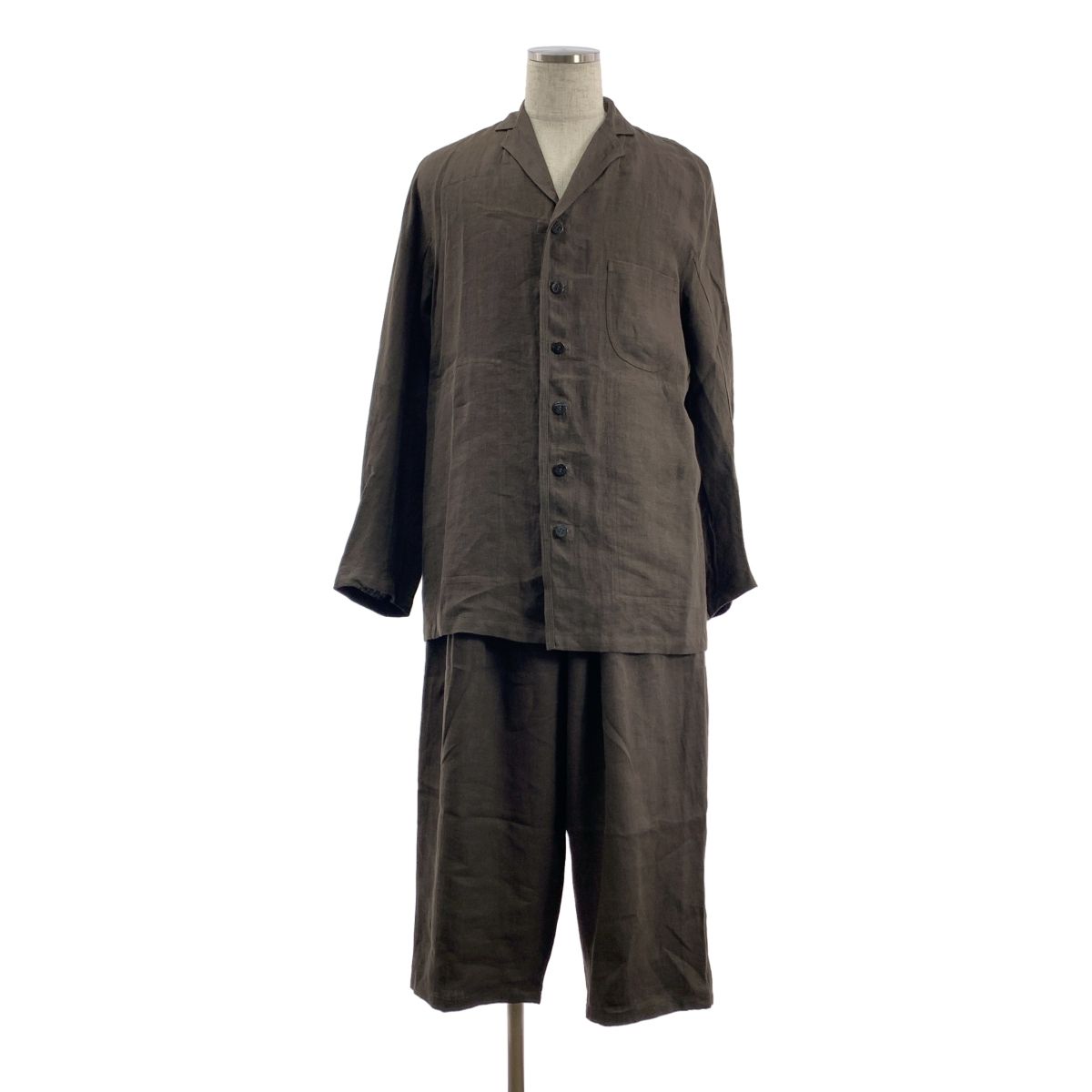 美品 JURGEN LEHL セットアップ プリーツパンツ ジャケット ブラウン 美品 JURGEN LEHL セットアップ プリーツパンツ ジャケット