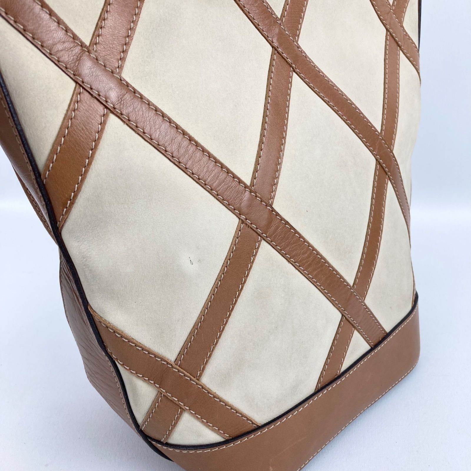CELINE セリーヌ バケツ型 ショルダーバッグ トートバッグ ベージュ 