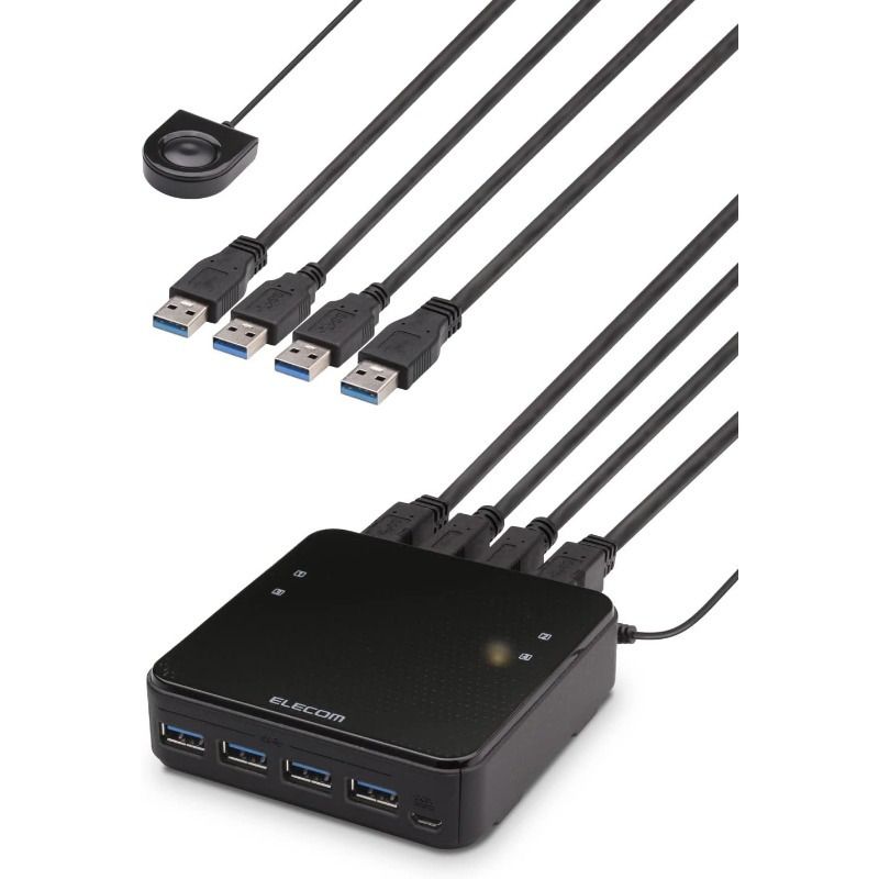 データ転送と充電のためのプラグアンドプレイセットアップ 電源付きUSBハブ
